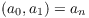 $(a_0,a_1) = a_n$