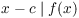 $x - c \mid f(x)$