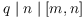 $q \mid n \mid [m, n]$