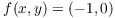 $f(x, y) = (-1, 0)$