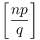 $\left[\dfrac{n
   p}{q}\right]$