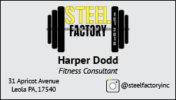 steel factory business card