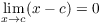 $\displaystyle
   \lim_{x \to c} (x - c) = 0$