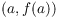 $\left(a, f(a)\right)$