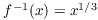 $f^{-1}(x) = x^{1/3}$