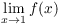 $\displaystyle
   \lim_{x\to 1} f(x)$