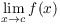 $\displaystyle \lim_{x \to c}
   f(x)$