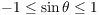 $-1 \le \sin
   \theta \le 1$