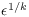 $\epsilon^{1/k}$