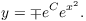 $$y = \mp e^C e^{x^2}.$$