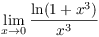 $\displaystyle \lim_{x \to 0}
   \dfrac{\ln (1 + x^3)}{x^3}$