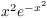 $x^2
   e^{-x^2}$