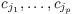 $c_{j_1}, \ldots, c_{j_p}$