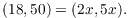 $$(18, 50) = (2 x, 5 x).$$