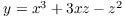 $y = x^3 + 3 x
   z - z^2$