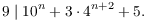 $$9 \mid 10^n + 3 \cdot 4^{n + 2} + 5.$$