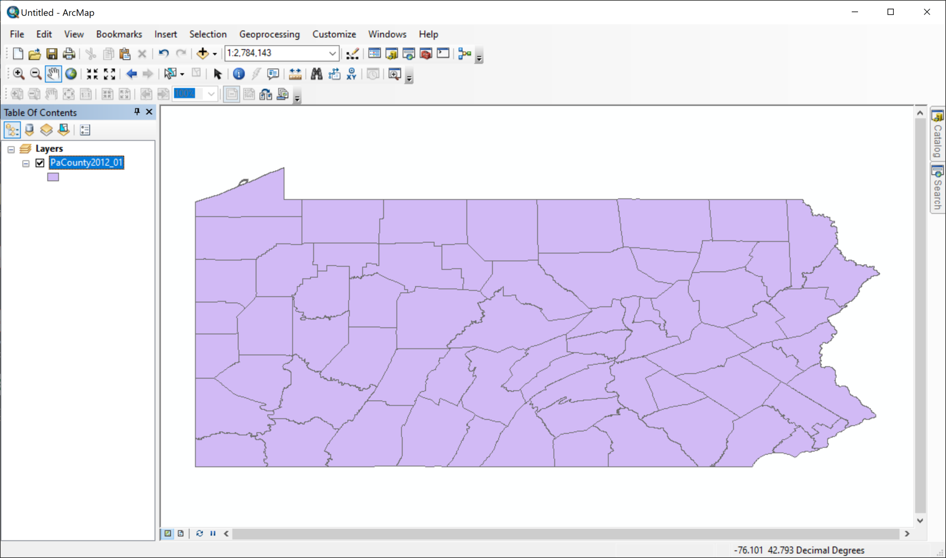 ArcGIS layer selected