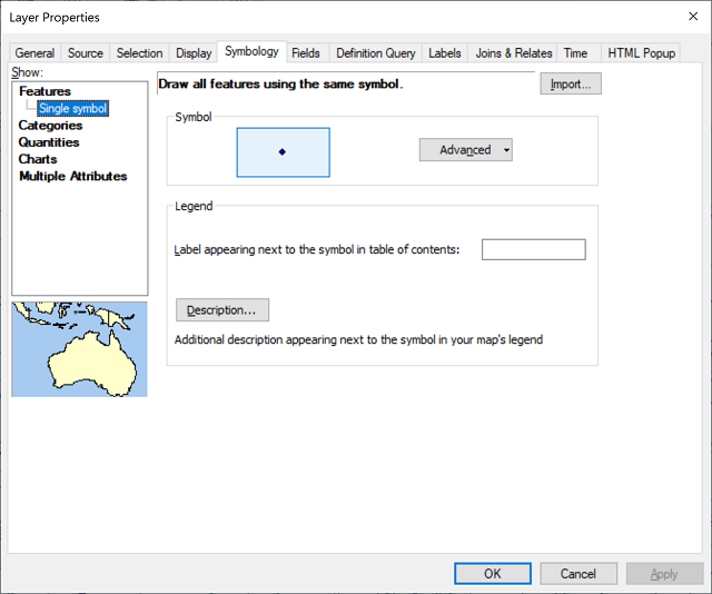 ArcMap layer menu