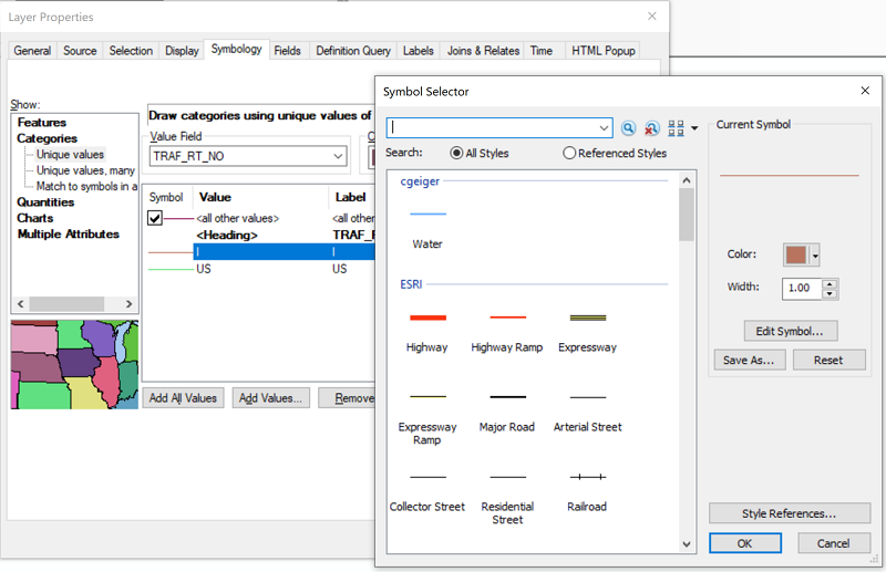 ArcMap symbology dialog box