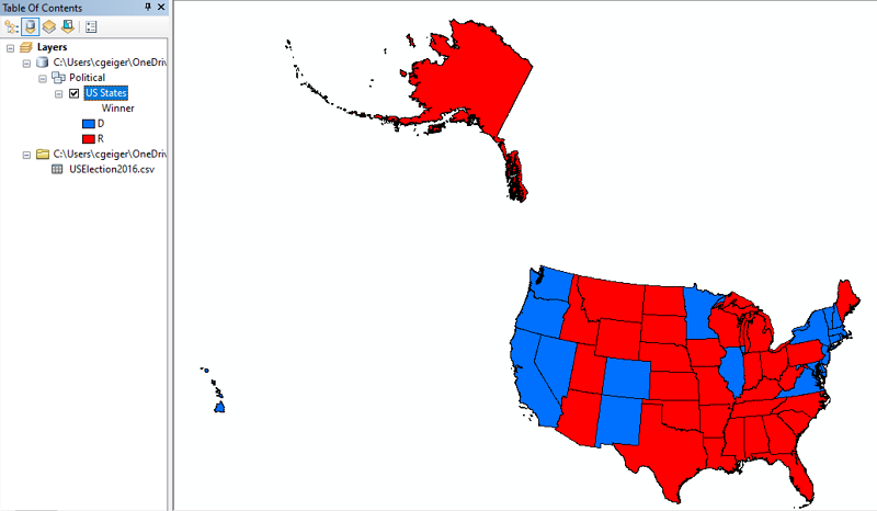 US 2016 election map