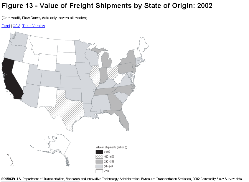 Poorly designed US transportation map