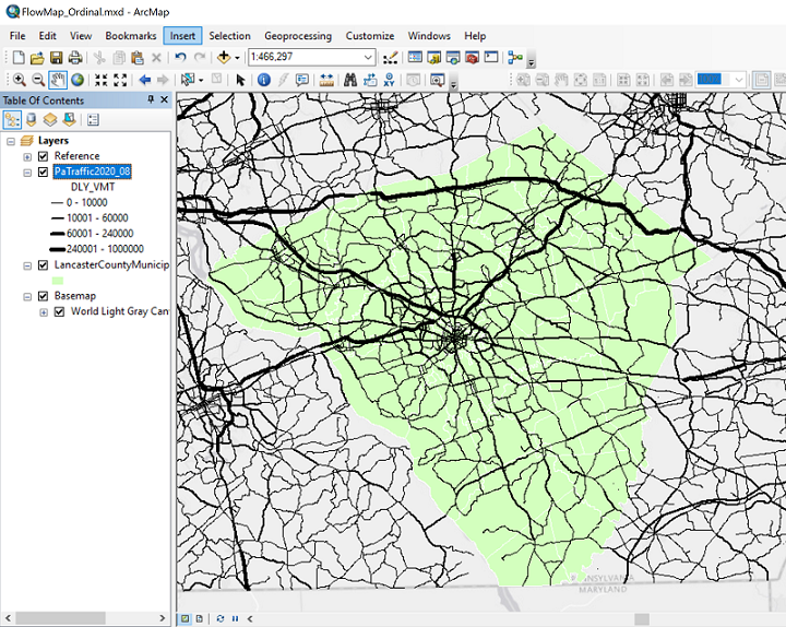 Flow map layer choices