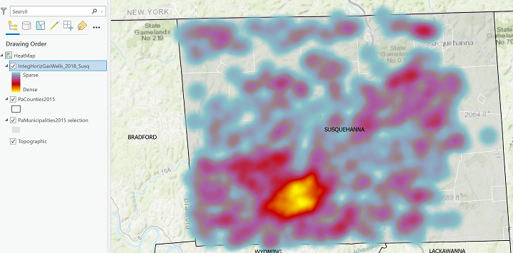 Finished heat map