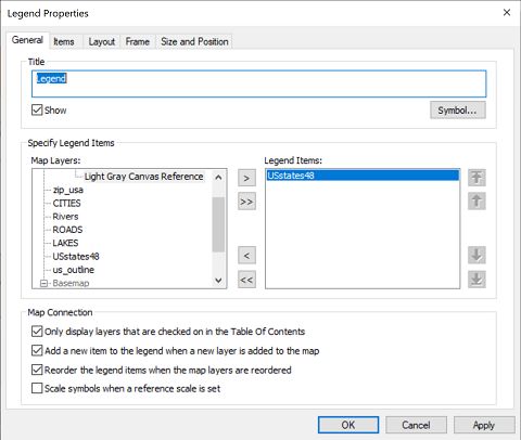 Choropleth map legend dialog box 5