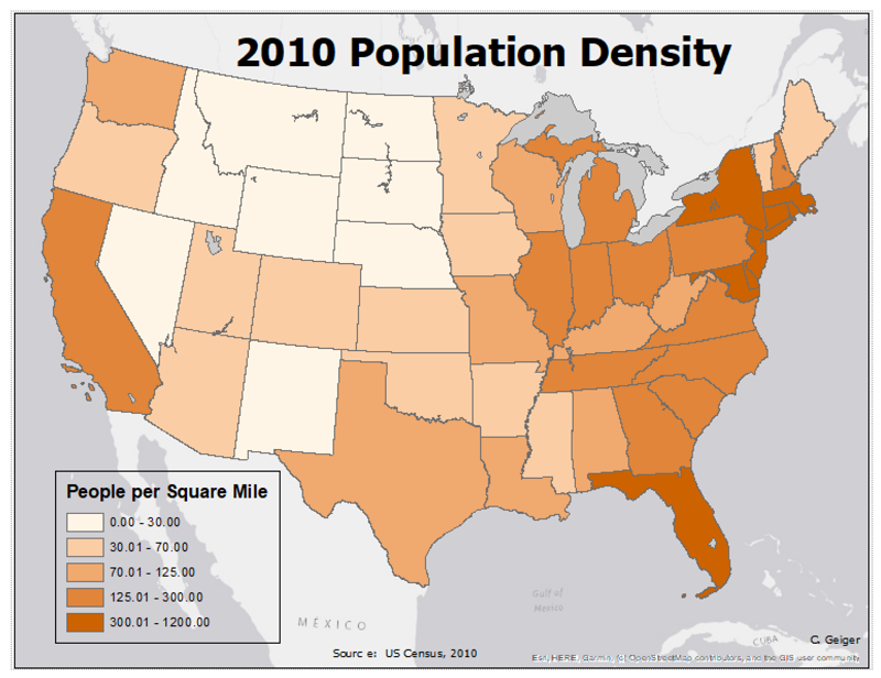 Finished Choropleth map with legend
