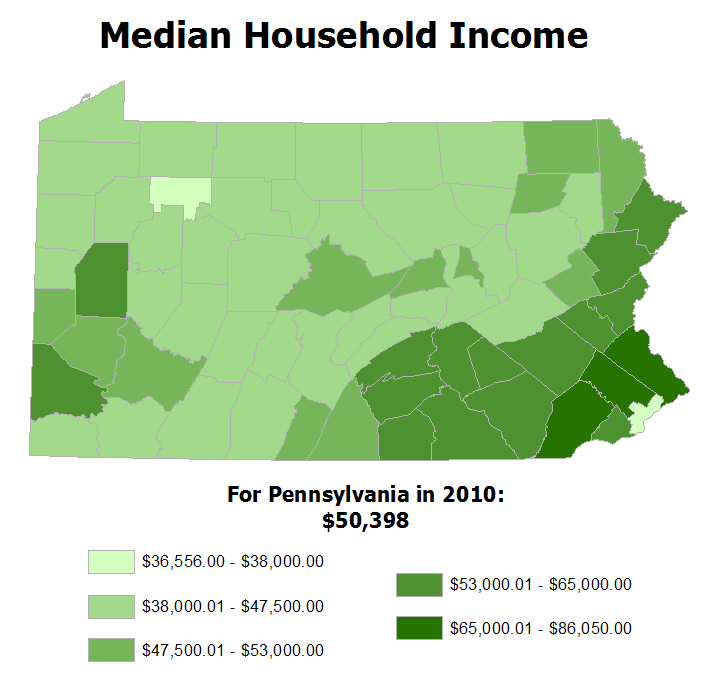 Median household income