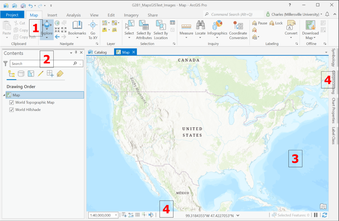 ArcGIS window areas