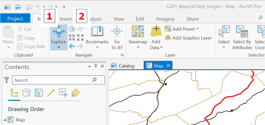 ArcGIS Pro zoom icons