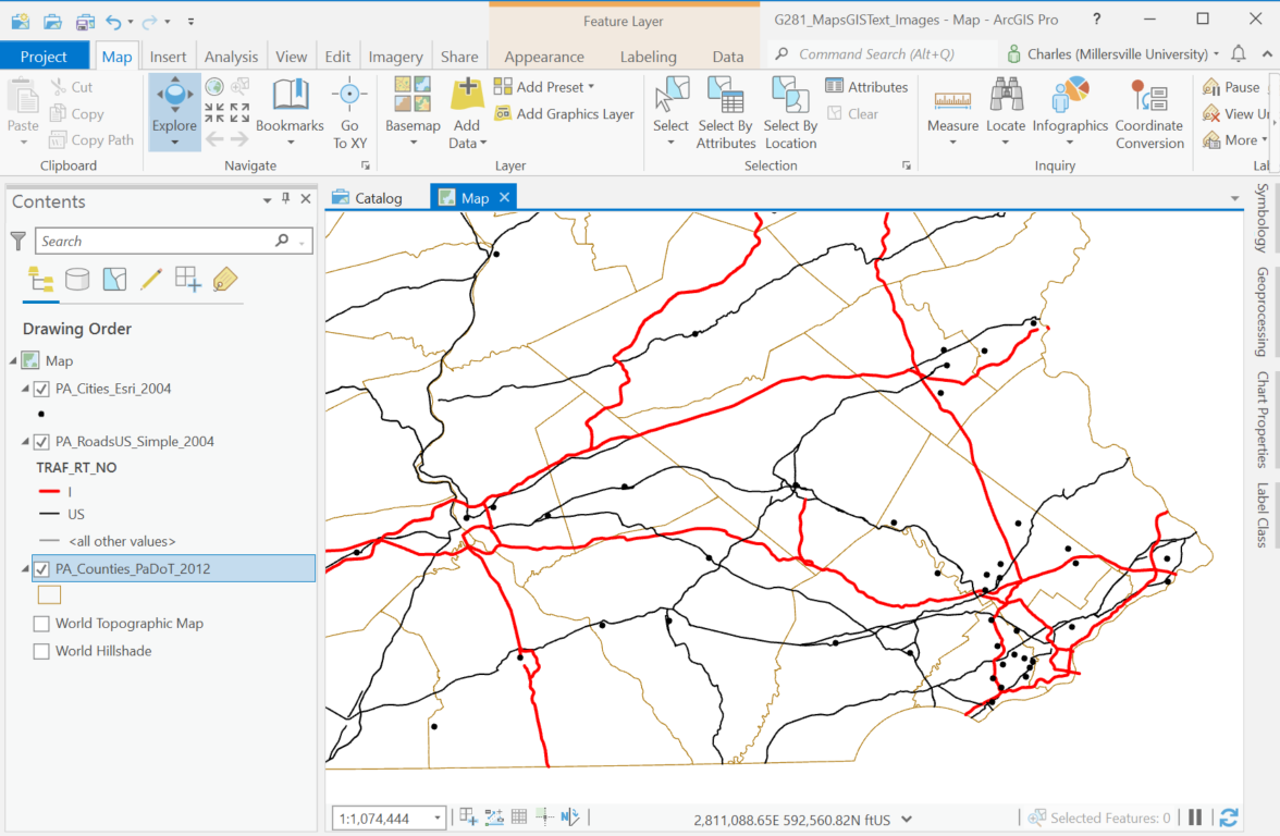 ArcGIS Pro one layer selected