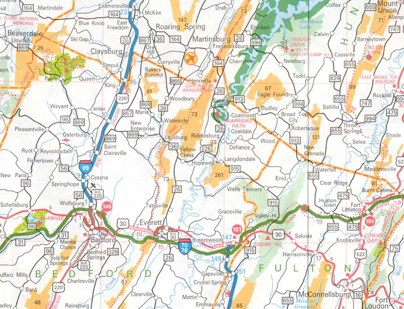 PA DoT rural map