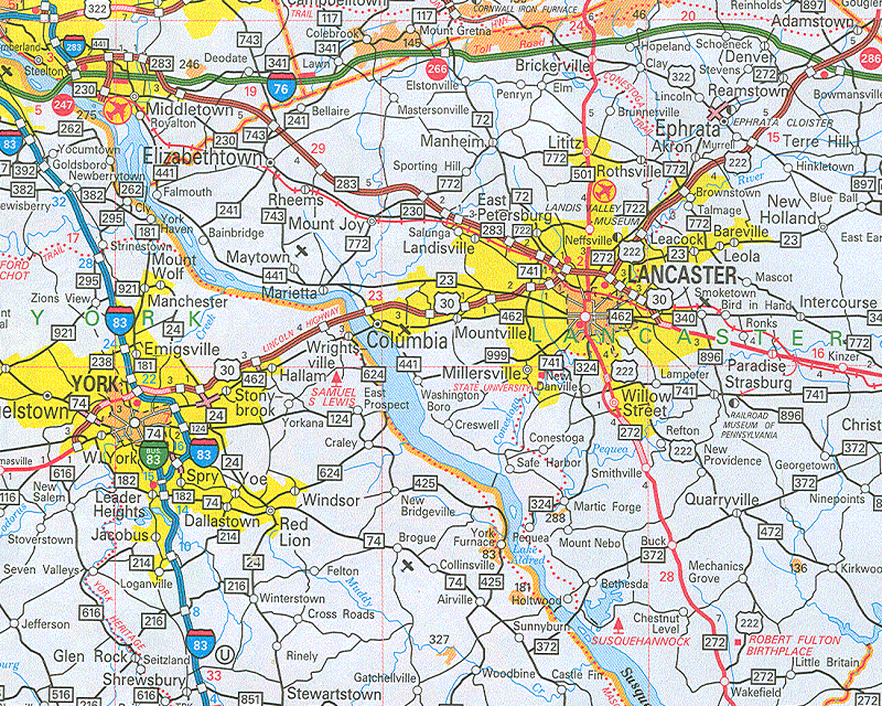 PA DoT urban map