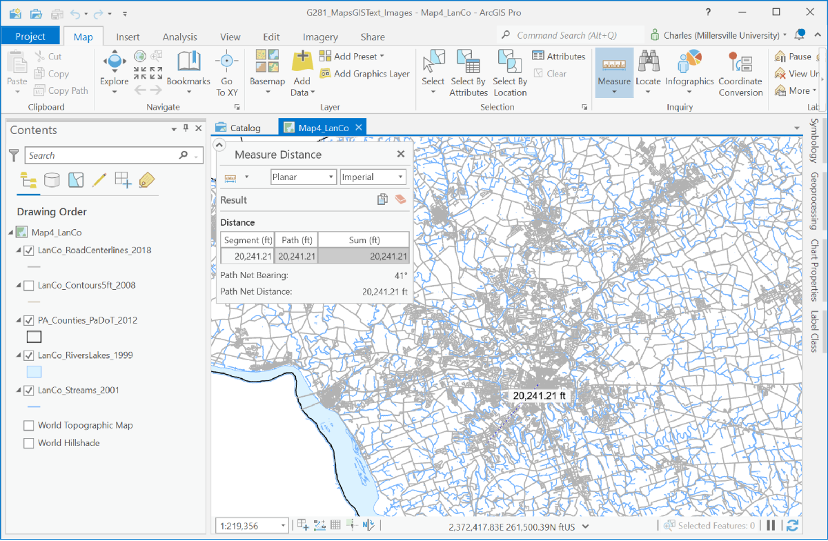 ArcGIS menu tool location