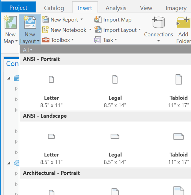 ArcGIS Pro Layout page size selection