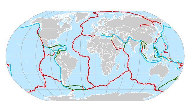 World tectonic plates