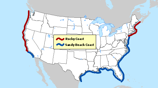 Coasts map