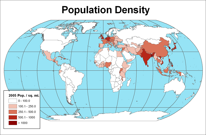 World pop density