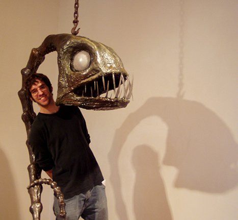 Jake and sculpture